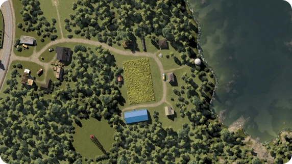 Small village aerial photography